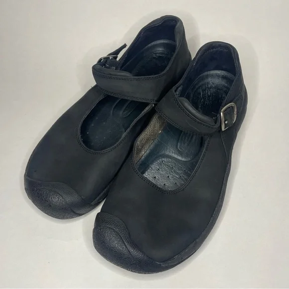 Women's Keen Black Waterproof Leather "Seattle Mary" Shoes 8.5 Beach Pool Swim - Picture 5 of 9
